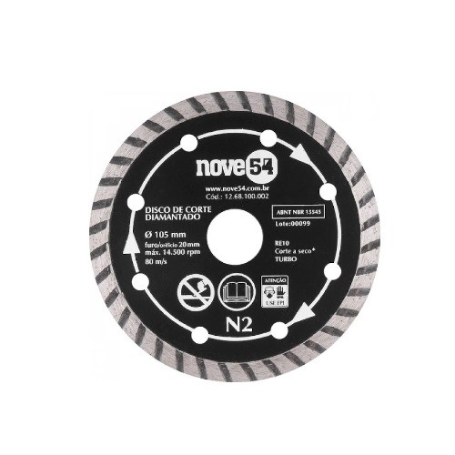 DISCO DIAM TURBO 105MM N2 PT NOVE54