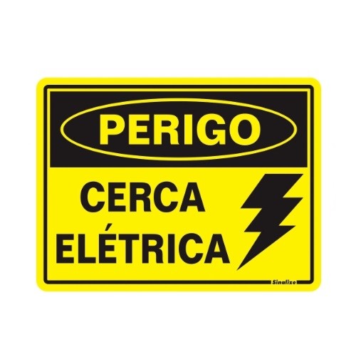 PLACA 15X20 PERIG CERC ELET AM C/2FUR