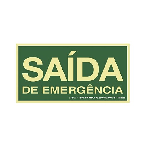 PLACA 15X30 FOTOLUM S.EMERG SINALIZE