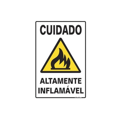 PLACA 20X30 CUIDADO ALTAM INFLAMAVEL