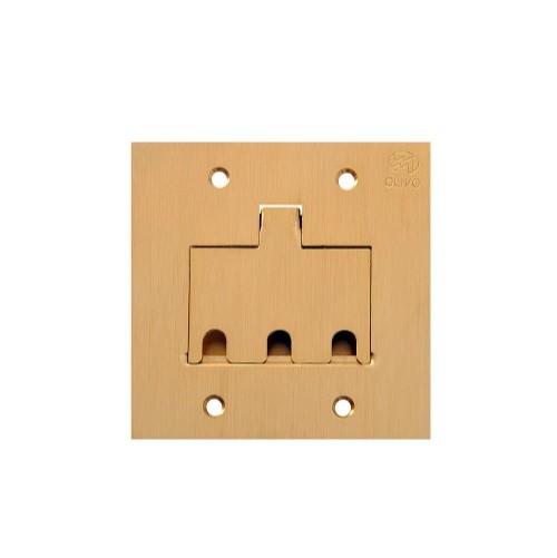 PLACA PISO 4X4 LATAO C/2 TOM RJ45 ESC