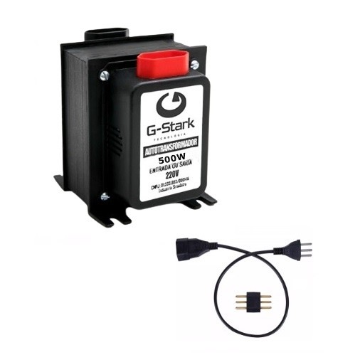 AUTOTRAFO C/PLUGUE   500W BLACK G-STARK