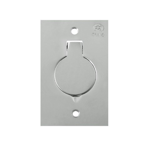 PLACA PISO 4X2 INOX 1 TOM RJ11 OLIVO 