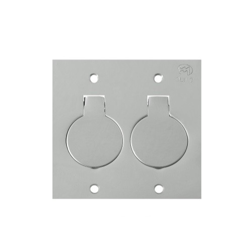 PLACA PISO 4X4 INOX 2 TOM 2P+T 20A OLIVO