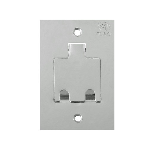 PLACA PISO 4X2 INOX 2 TOM RJ45 OLIVO