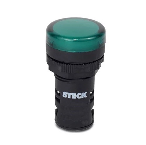 BOTOEIRA SINAL LED 220V VD 22MM STECK