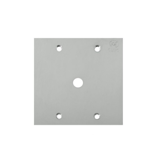 PLACA PISO 4X4 INOX C/FURO OLIVO 