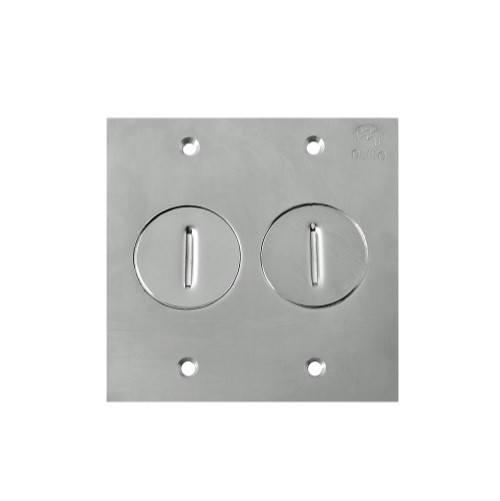 PLACA PISO 4X4 INOX 2 TOM 2P+T C/T OLIVO