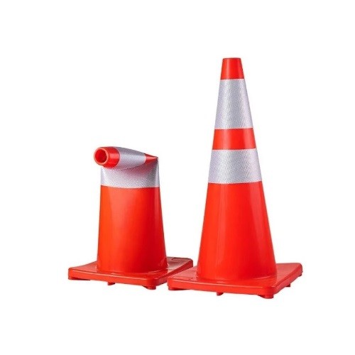 CONE SINALIZADOR FLEX 75CM LJ-C/BR VONDE