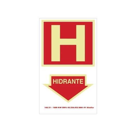 PLACA 20X30 HIDRANTE SINALIZE