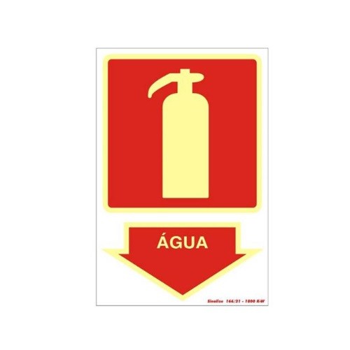 PLACA 20X30 EXTINTOR AGUA SINALIZE