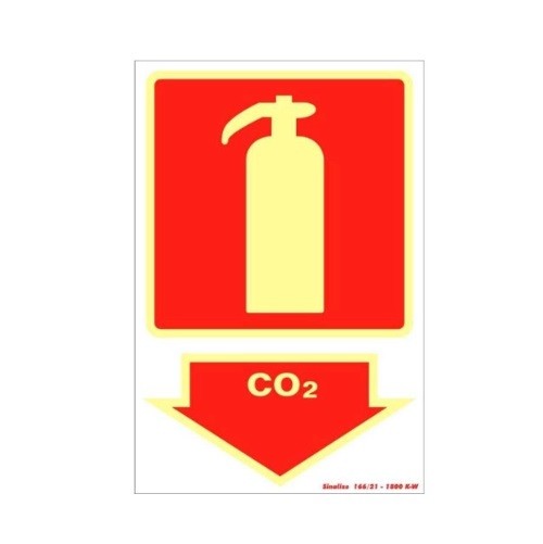 PLACA 20X30 EXTINTOR CO2 SINALIZE