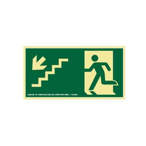 PLACA 20X30 S.EMERG ESCADA DESC ESQ