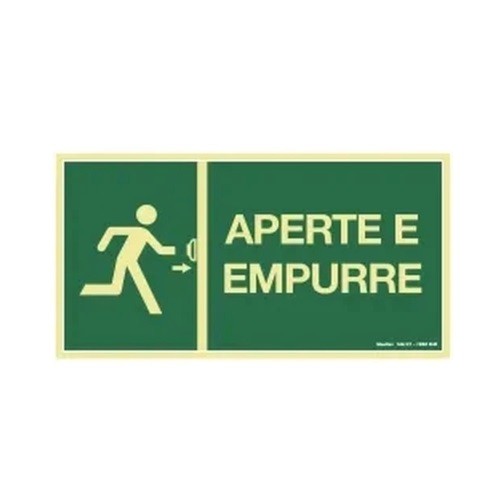 PLACA 20X30 S.EMERG APERTE EMPURRE