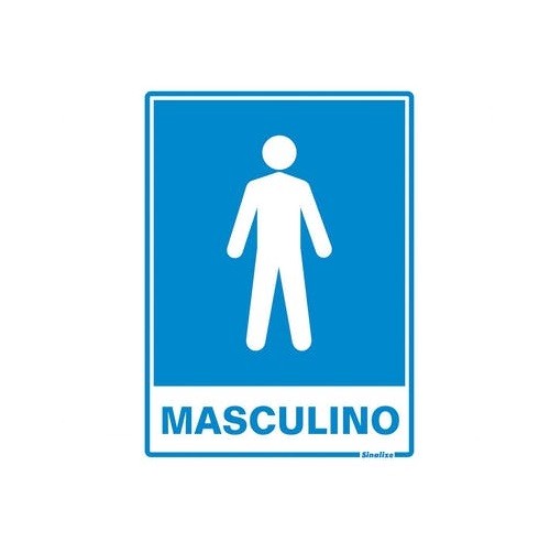 PLACA 15X20 SANITARIO MASCULINO SINALIZE