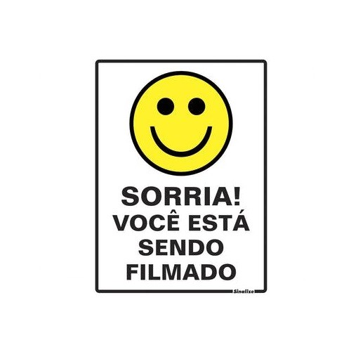 PLACA 15X20 SORRIA VC ESTA SEND FILMADO