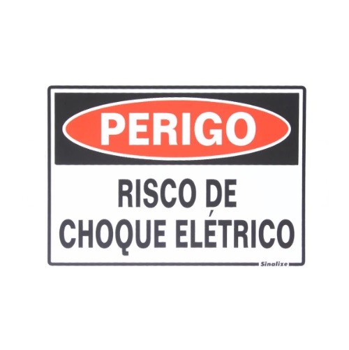PLACA 15X20 PERIGO RISCO CHOQ ELETRICO