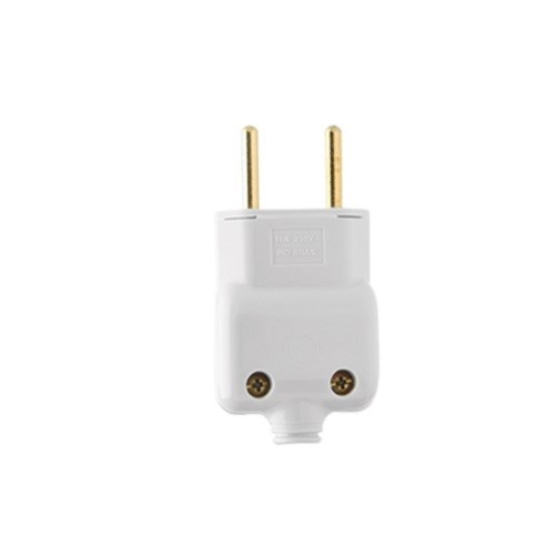 PLUG MACHO 10A 2P BR C/PRENSA ILUMI