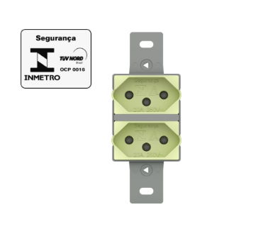 TOMADA S/PL 2P+T 20A DUP CZ LUMIBRAS
