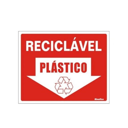 PLACA ADESIVA 15X20 LIXO RECICL PLAST