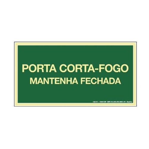 PLACA 15X20 PORTA CORTA-FOGO MANTENHA F