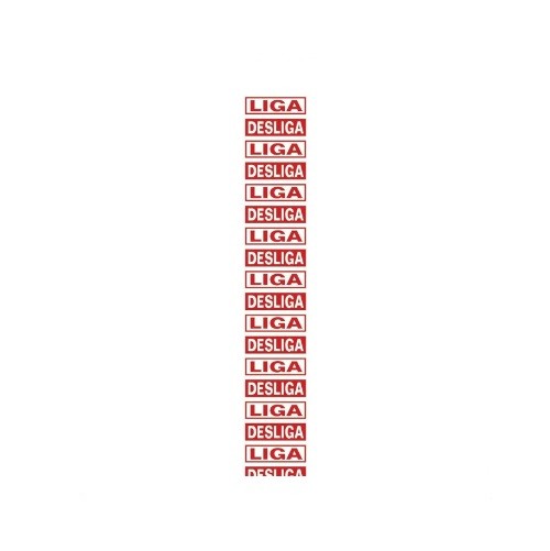 PLACA SINAL LIG DESL PLAST 16PC SINALIZE