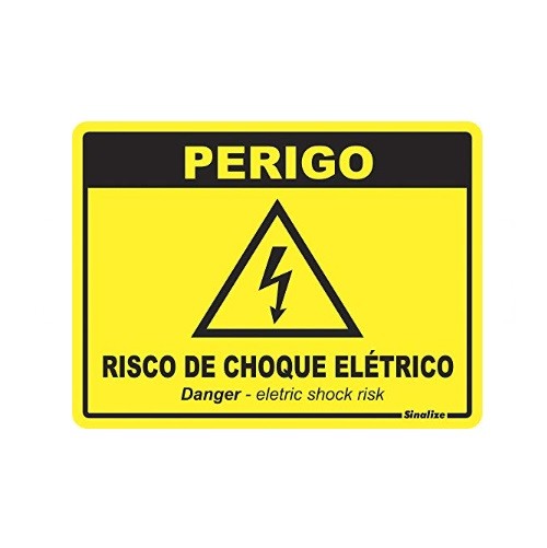 PLACA 15X20 PERIG RISC CHOQ ELET P/INGL