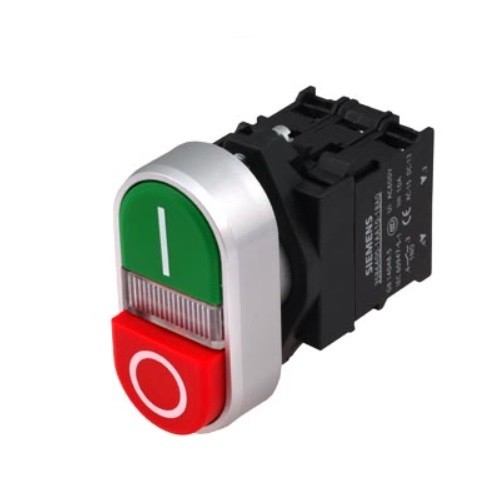 BOTAO DUPLO SINAL 1NF 1NA C/LED SIEMENS