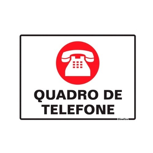 PLACA 15X20 QUADRO DE TELEFONE SINALIZE
