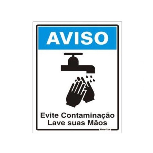PLACA 15X20 AVISO EVITE CONTAMINACAO