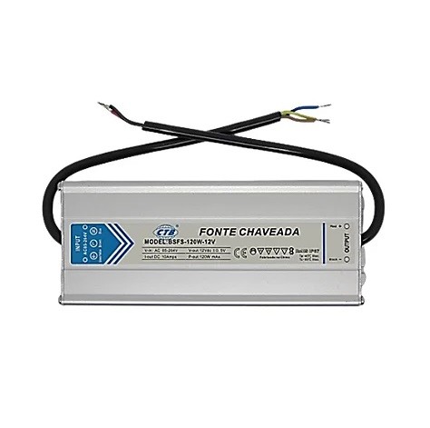 FONTE CHAVEADA 12V 10A IP67 120W CTB