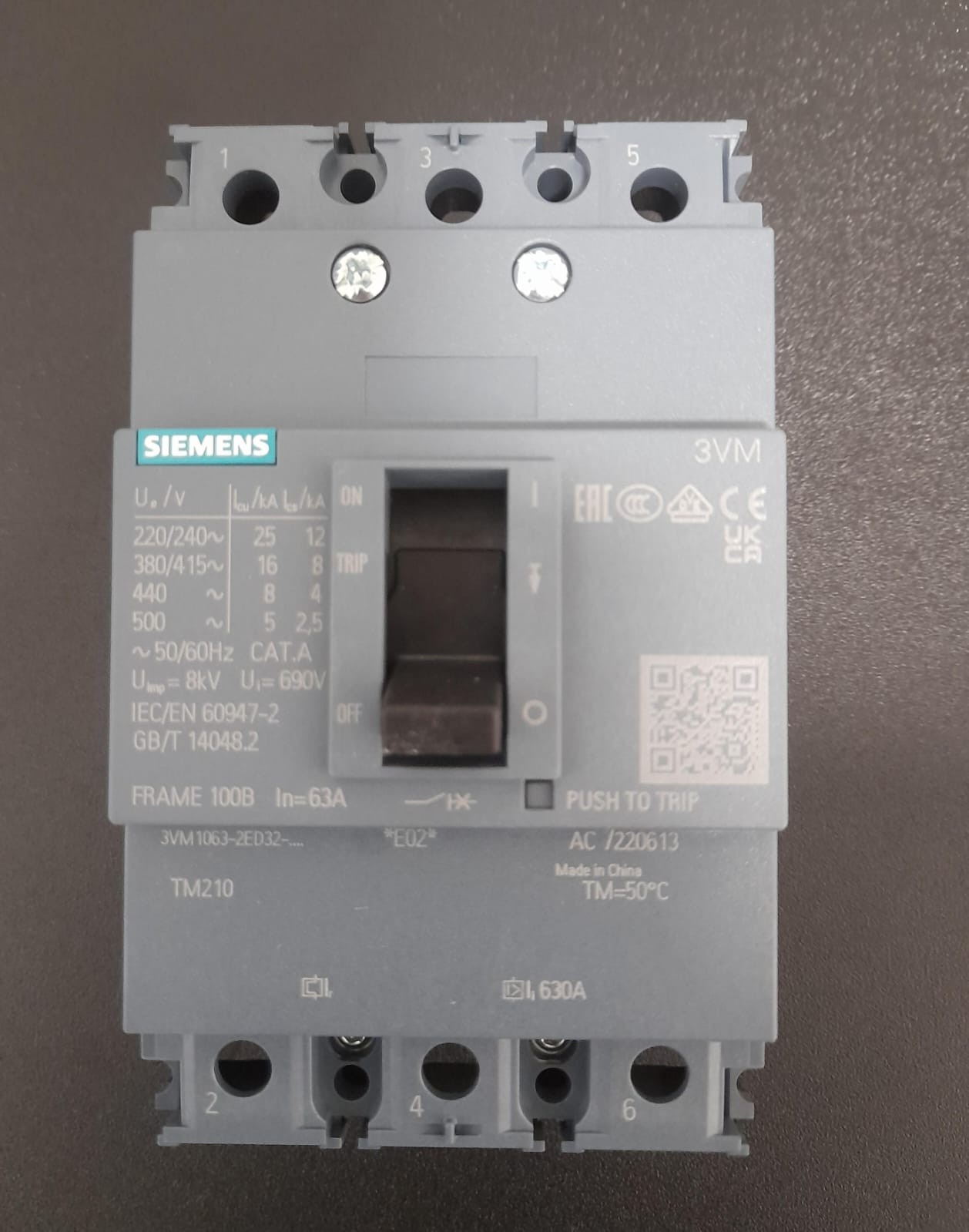 DISJ TRIPOLAR SIEMENS  63A 16KA 380V