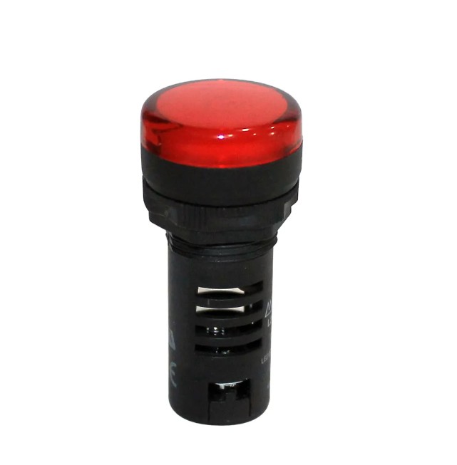 BOTOEIRA SINAL LED  12V VM 22MM STECK