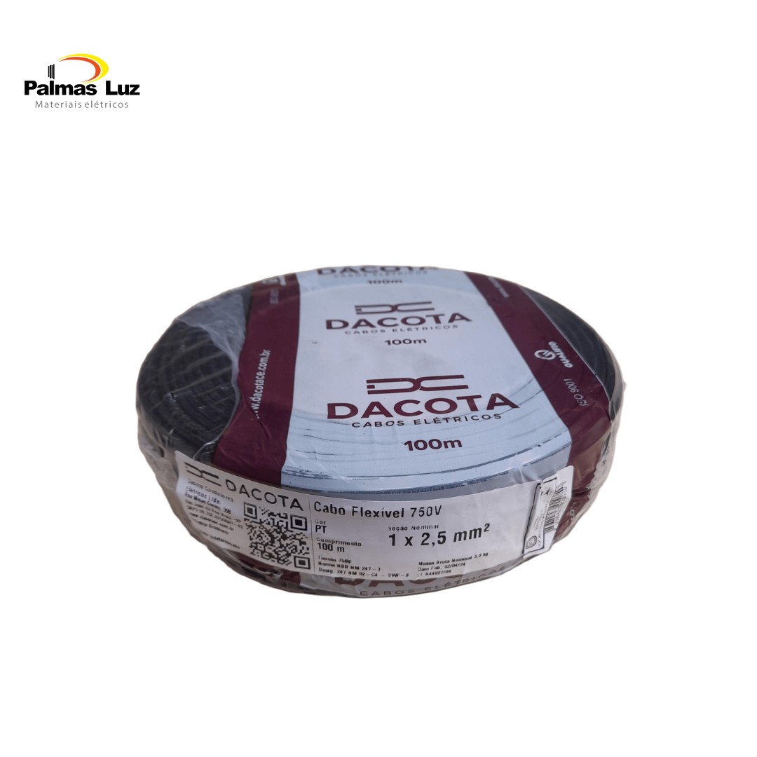 CABO FLEX   2,5MM 750V PT DACOTA