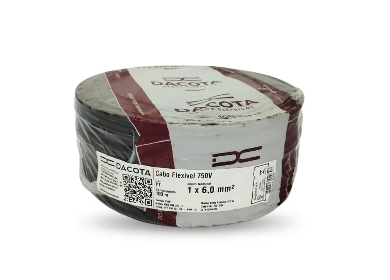 CABO FLEX    6,0MM 750V PT DACOTA