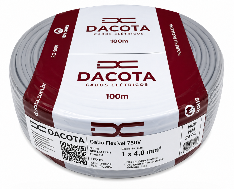 CABO FLEX    4,0MM 750V CZ DACOTA