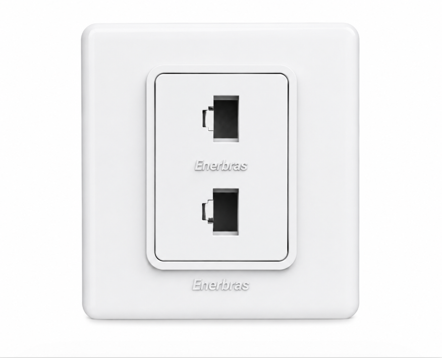 TOMADA C/CX KEYSTONE RJ45 DUP ENERBRAS