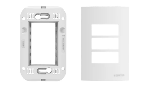 PLACA 4X2 BRAVA 3 MODULO + SUPORTE BR 