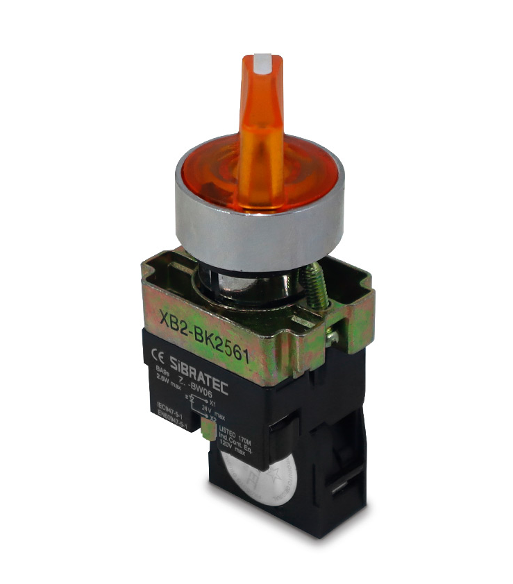 CHAVE COMUT LED 2 POS 1NA METAL SIBRATEC