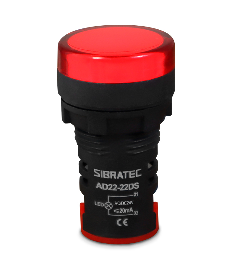 BOTOEIRA SINAL LED  24V VM 22MM SIBRATEC