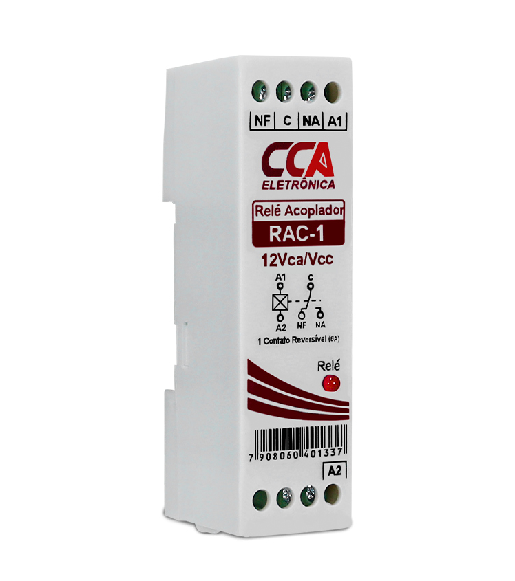 RELE ACOPLADOR RAC1- 12V 12VCA SIBRATEC