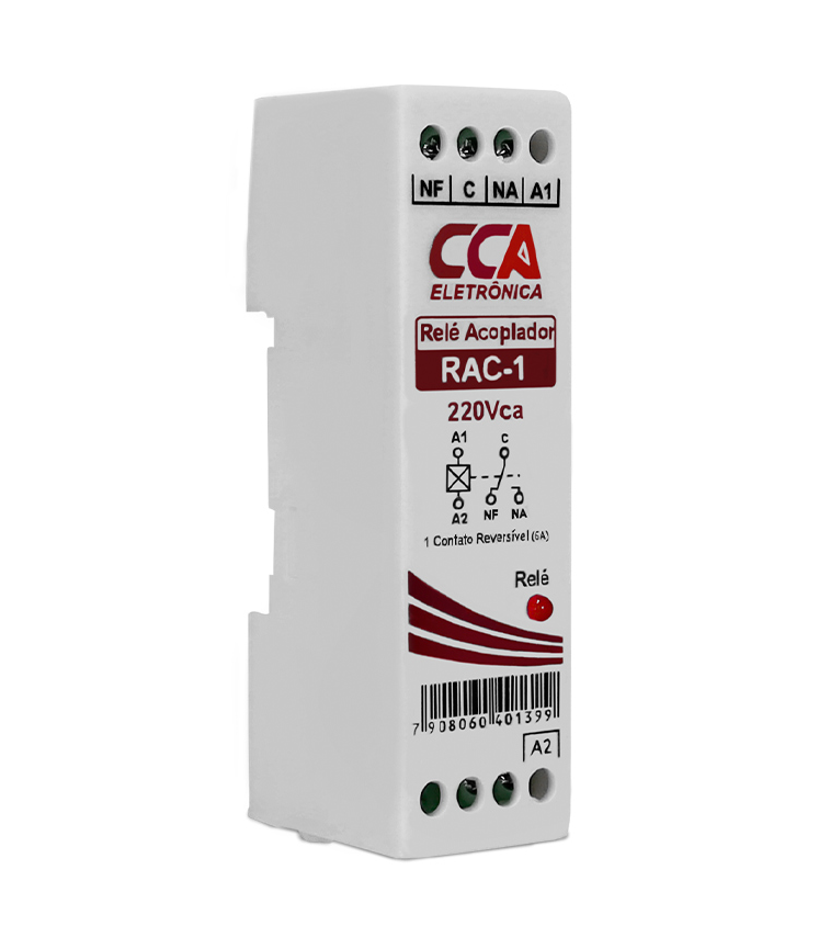 RELE ACOPLADOR RAC1- 220V 220VCA SIBRATE