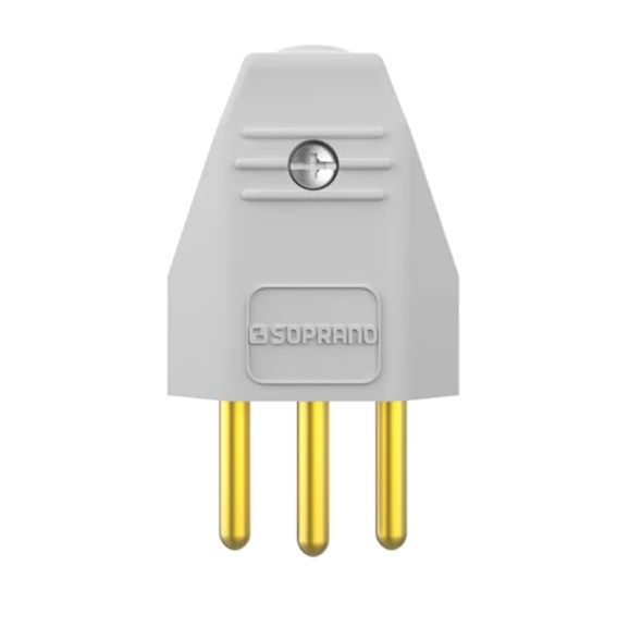 PLUG MACHO 10A 2P+T BR SOPRANO