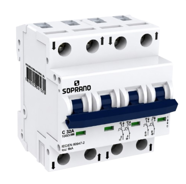 DISJ SOPRANO 4 POLOS 32A 1000V C/CONT