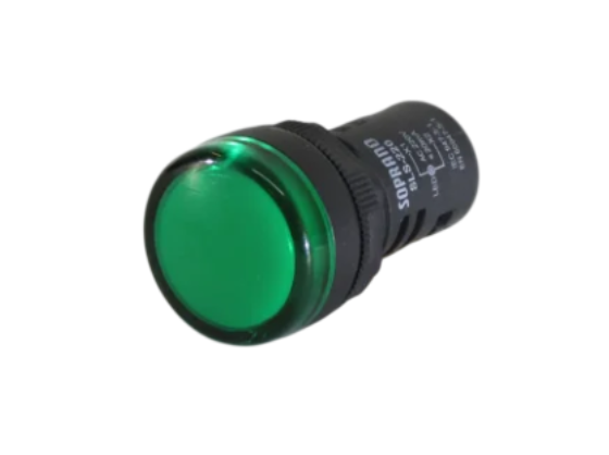 BOTOEIRA SINAL LED  24V VD 22MM SOPRANO