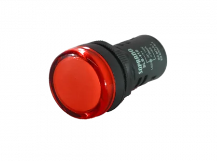 BOTOEIRA SINAL LED  24V VM 22MM SOPRANO
